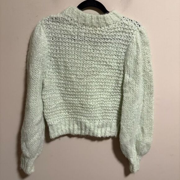 Aritzia Wilfred  Le Fou Shimmy Sweater Ginger Mint Alpaca Wool Blend- Size Small - Picture 6 of 11